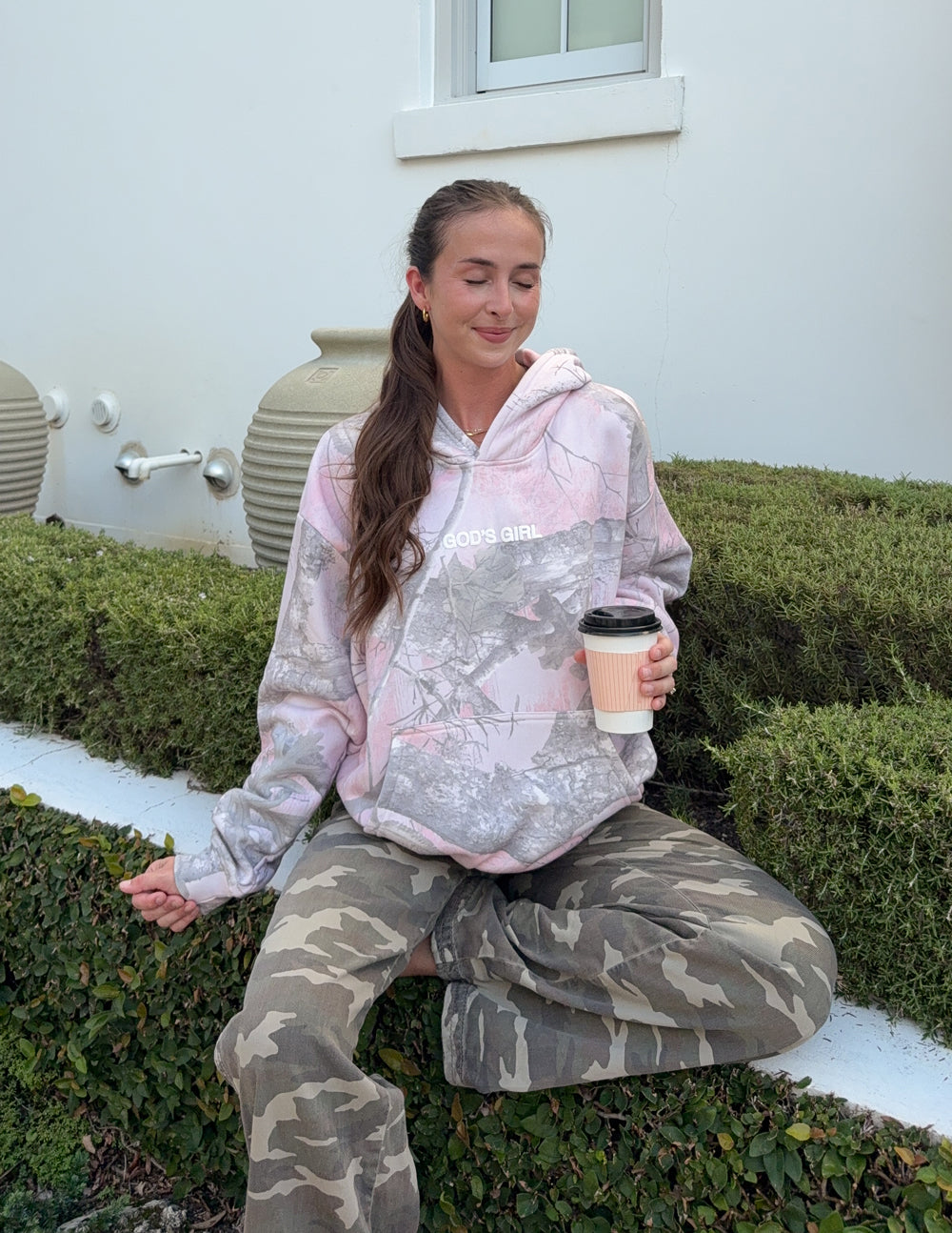 God's Girl Pink Camo Midweight Hoodie