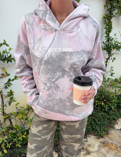 God's Girl Pink Camo Midweight Hoodie