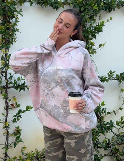 God's Girl Pink Camo Midweight Hoodie