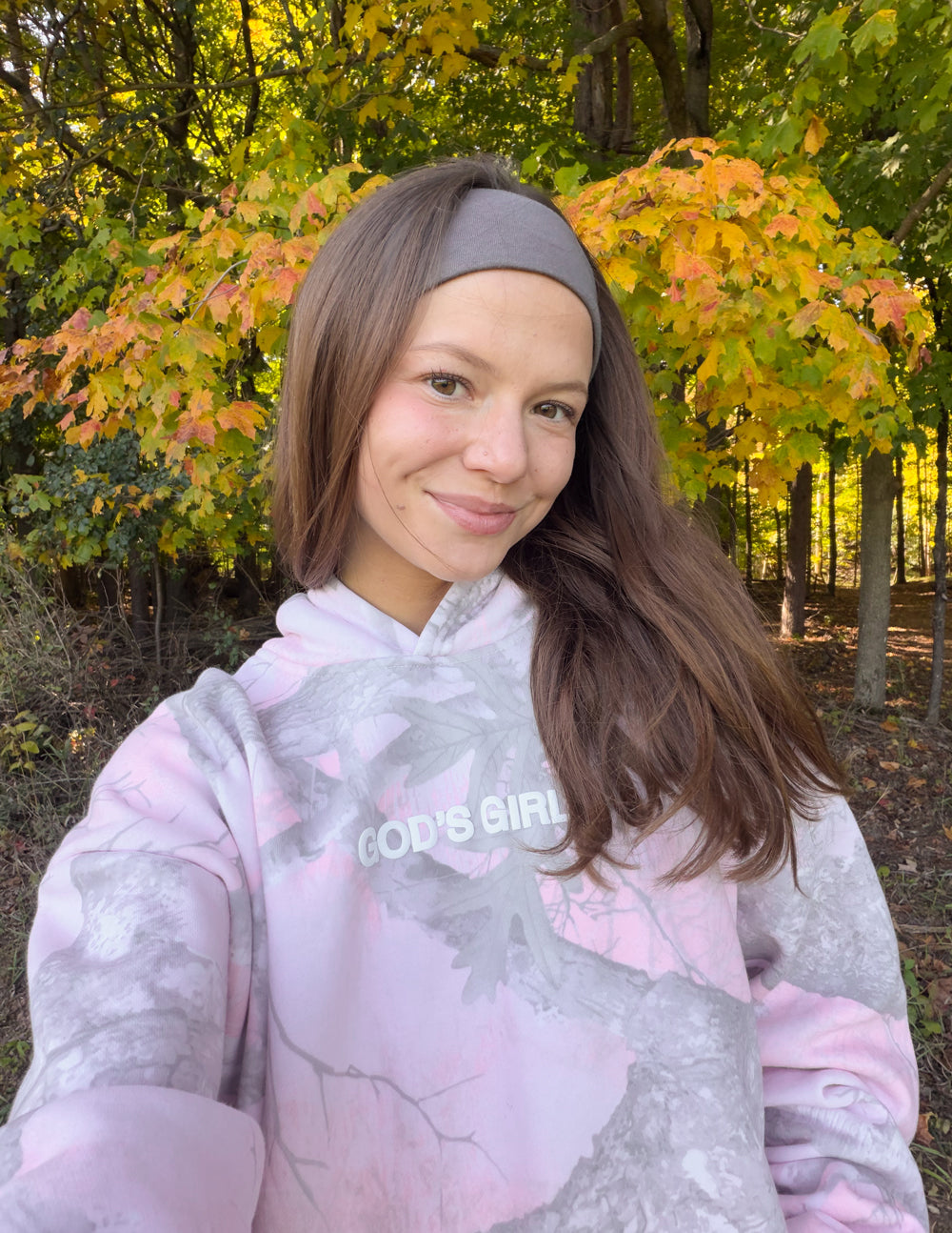God's Girl Pink Camo Midweight Hoodie