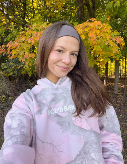 God's Girl Pink Camo Midweight Hoodie