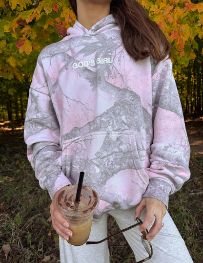 God's Girl Pink Camo Midweight Hoodie