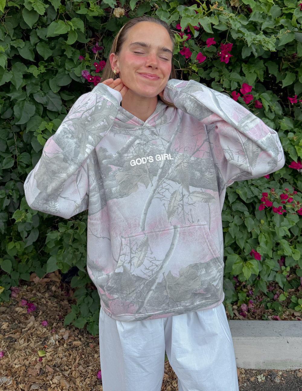 God's Girl Pink Camo Midweight Hoodie