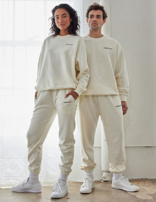 Basics White Sand Unisex Crewneck