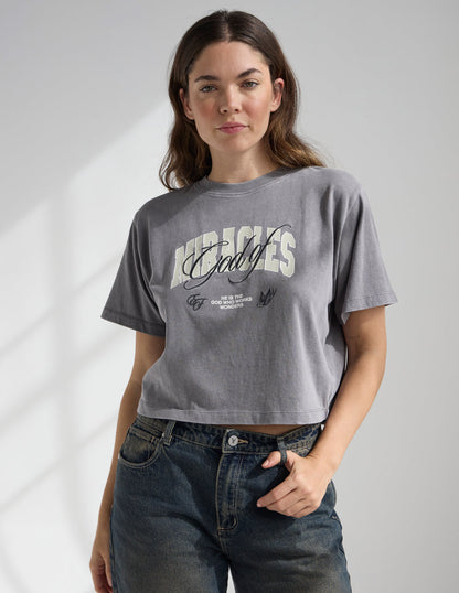 God of Miracles Cropped Women's Tee