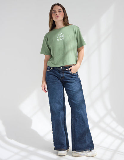 Child of God Cropped Women's Tee