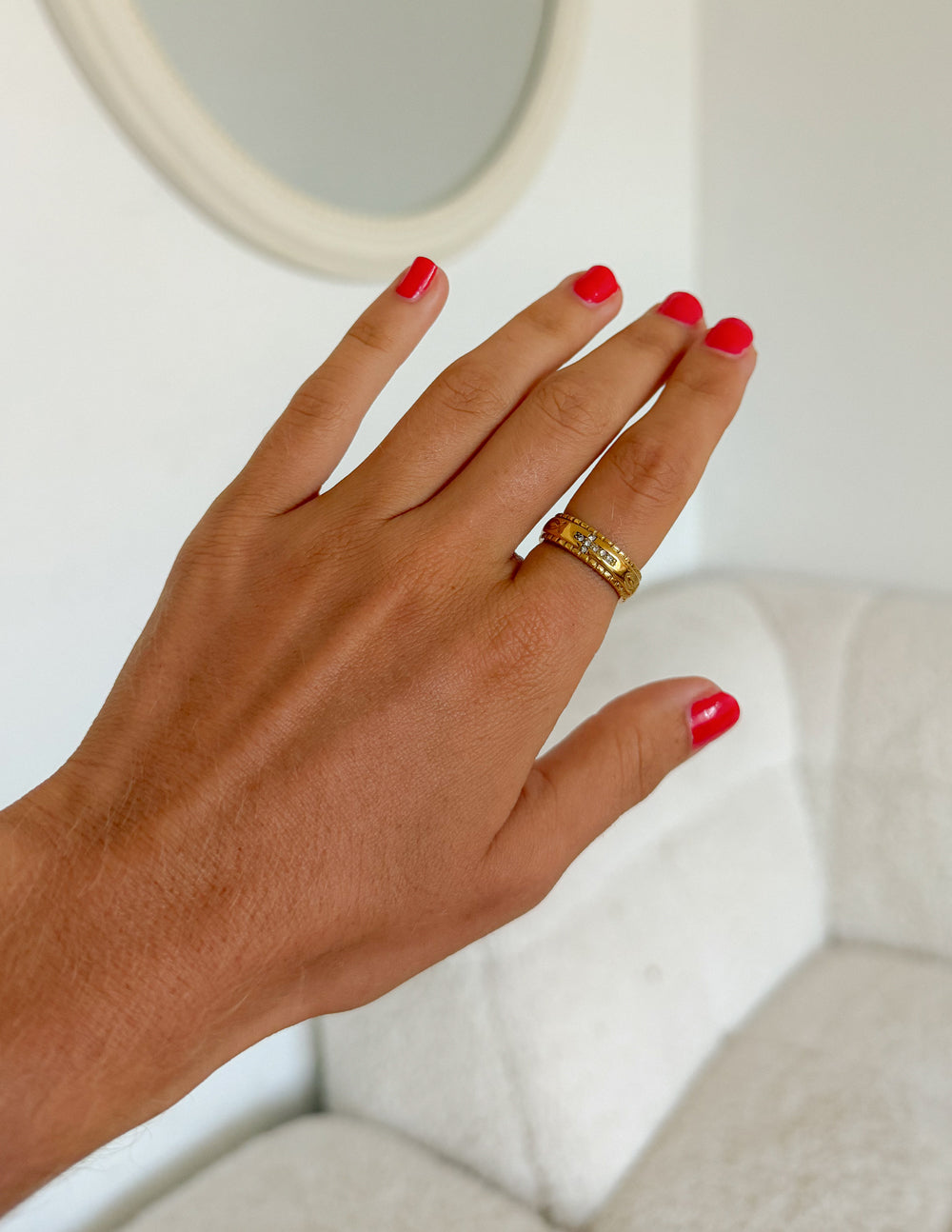 Jesus Fish Cross Gem Ring