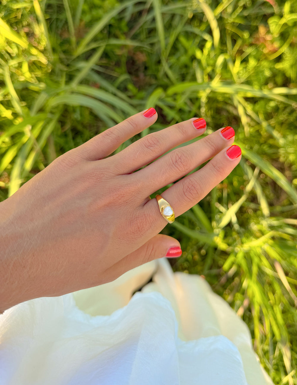 Devoted Heart Enamel Ring