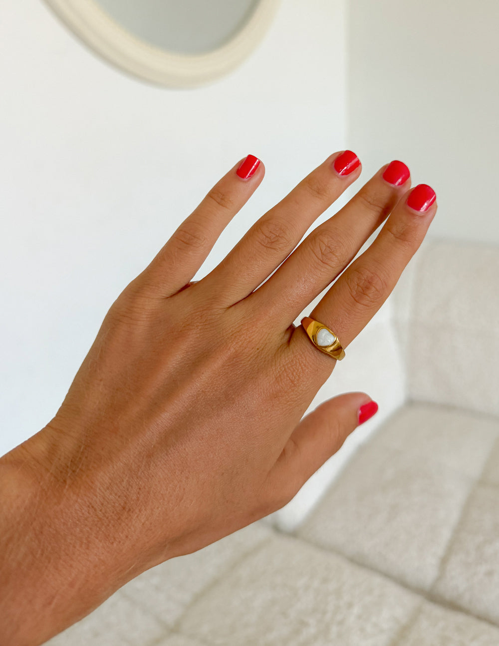 Devoted Heart Enamel Ring