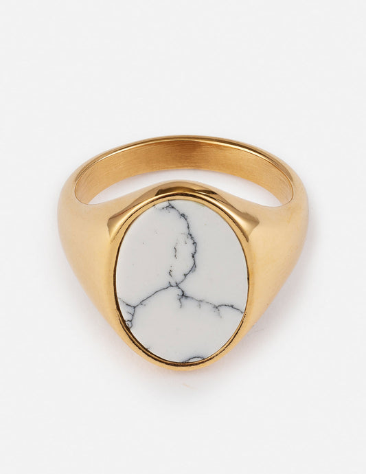 Howlite Stone Ring