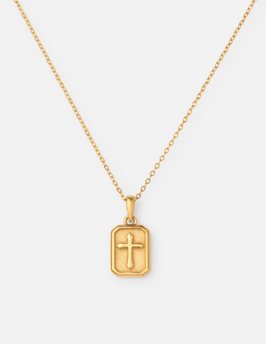 Cross Pendant Link Necklace
