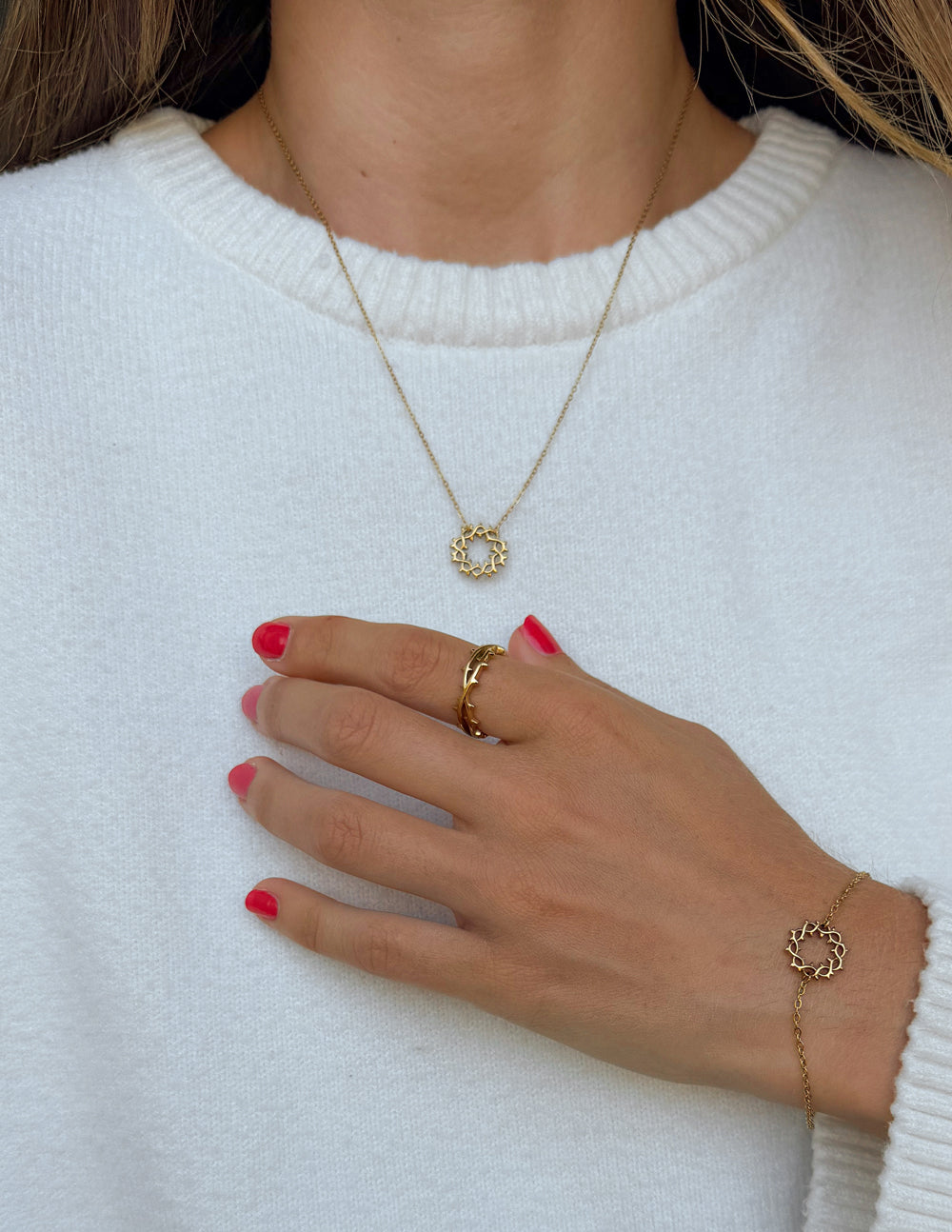 Crown of Thorns Link Necklace