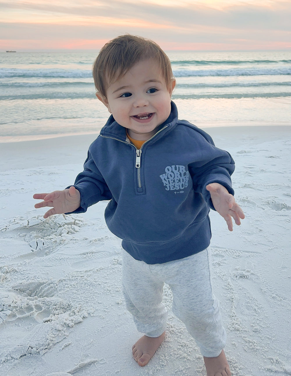 Our World Needs Jesus Kids Half-Zip